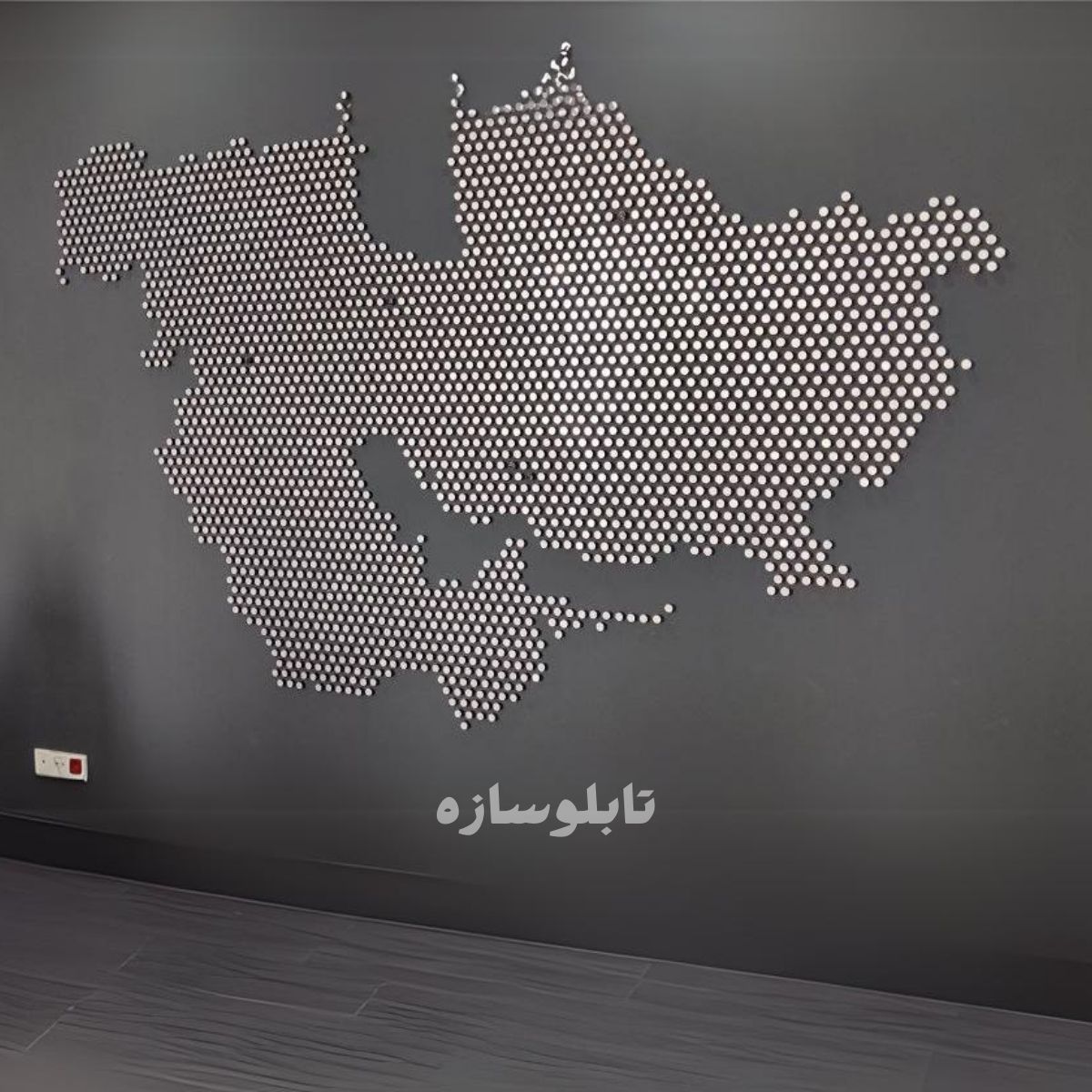 تابلو نقشه جهان پیکسلی