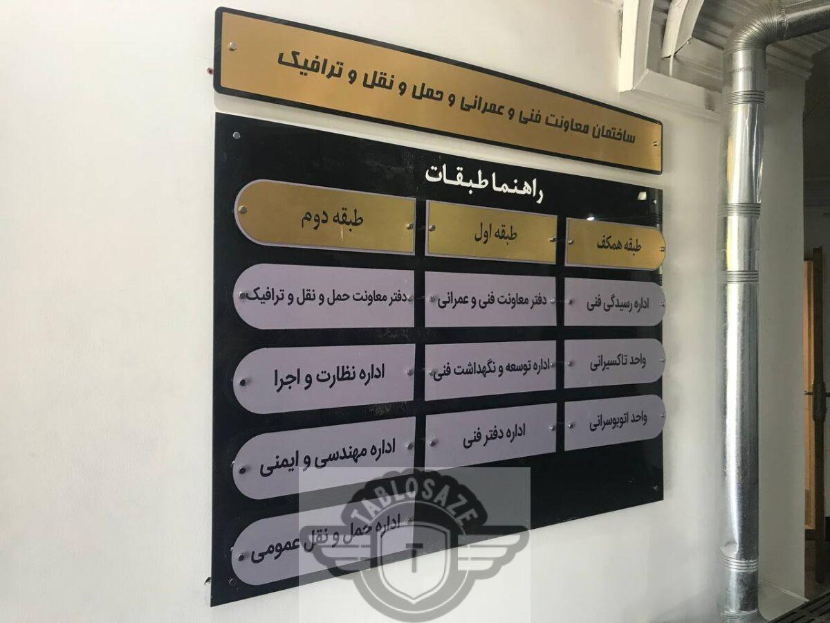 تابلو راهنما طبقات