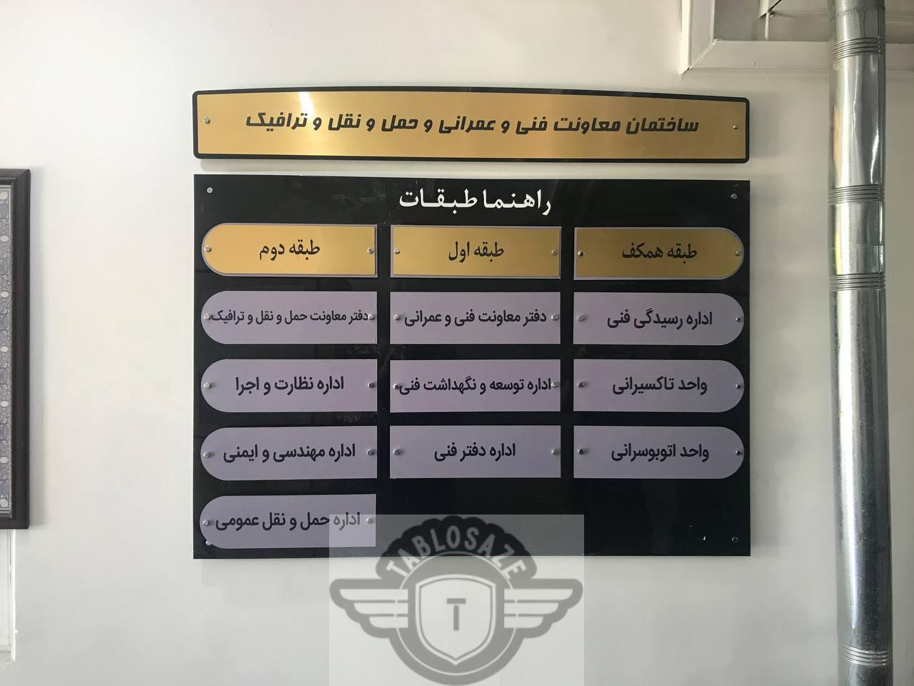 تابلو راهنما طبقات
