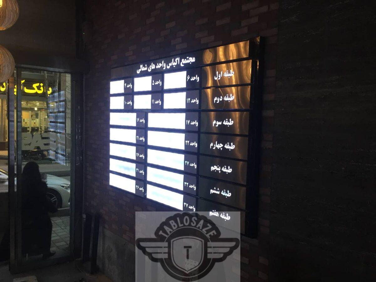 تابلو راهنما طبقات استیل